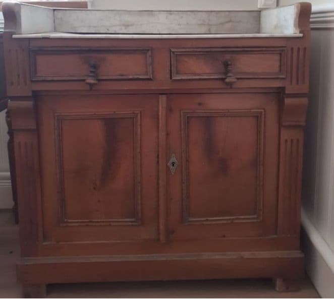 Avant - Aerogommage de meuble sous evier