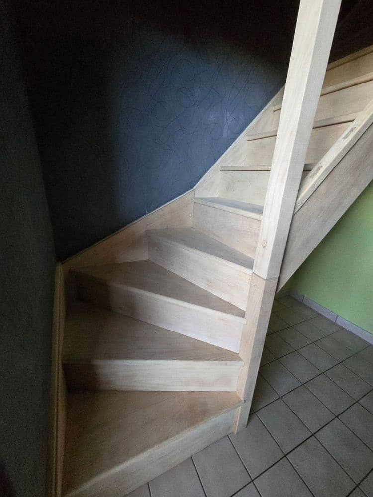 Après - Aerogommage d'un escalier